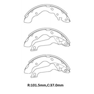 HYUNDAI ACCENT- ADMIRE- 03/05; ARKA FREN PABUCU (101,5X37) (DAIWA)