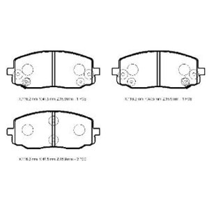 HYUNDAI I10- 08/11; ÖN FREN BALATASI (DİSK) (116,2X47,5X15,9) (DAIWA)