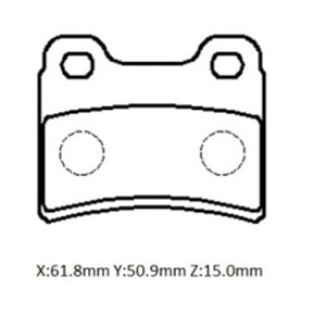 KIA SEPHIA- 97/98; ARKA FREN BALATASI (DİSK)(61,8x50,9x15) (BRAMAX)