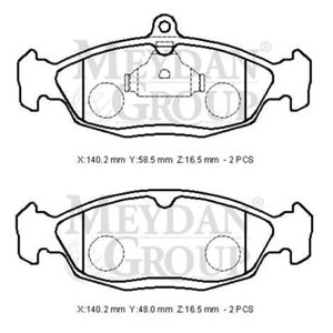 OPEL ASTRA- F- SD/HB- 92/94; ÖN FREN BALATASI (KABLOSUZ)DİSK(140,2X58,5X16,5/14;0,2X48X16,5)(BRAMAX)