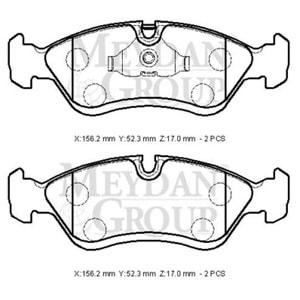 OPEL ASTRA- F- SD/HB- 95/98; ÖN FREN BALATASI (KABLOSUZ)(DİSK) (156,2X52,3X17) (BRAMAX)