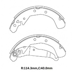 OPEL ASTRA- F- SD/HB- 95/98; ARKA FREN PABUCU 1,4/1,6/1,7 (114,3X40)(FMK)