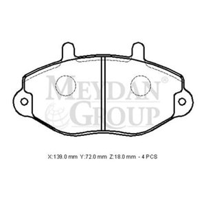 FORD TRANSIT- T12- 93/96; ÖN FREN BALATASI T15 (DİSK) (138,8X71,70X18) (BRAMAX)