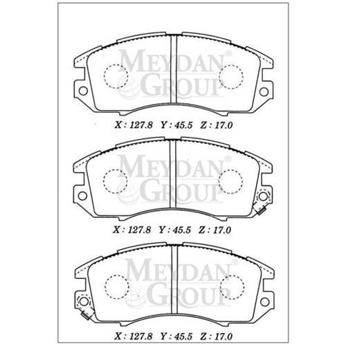 SUBARU IMPREZA- 93/96; ÖN FREN BALATASI (DİSK) (127,8X45,5X17) (DAIWA)