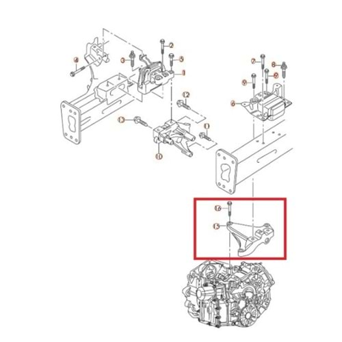 VOLKSWAGEN JETTA- 6- 14/18; ŞANZUMAN BAĞLANTI KULAĞI (7 İLERİ DSG)