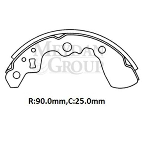 SUZUKI SWIFT- SD/HB- 97/04; ARKA FREN PABUCU (90X25) (DAIWA)