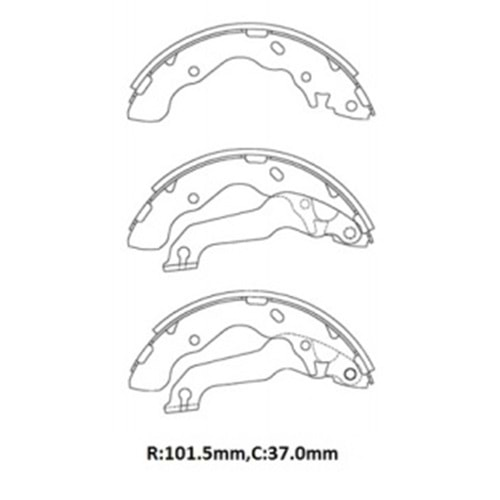 HYUNDAI ELANTRA- 02/03; ARKA FREN PABUCU (101,5X37) (DAIWA)