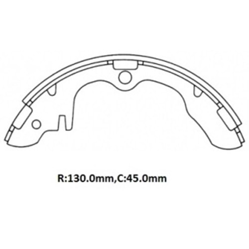 KIA CERES- KAMYONET- 90/00; ÖN/ARKA FREN PABUCU 2.2CC (130X45)(DAIWA)