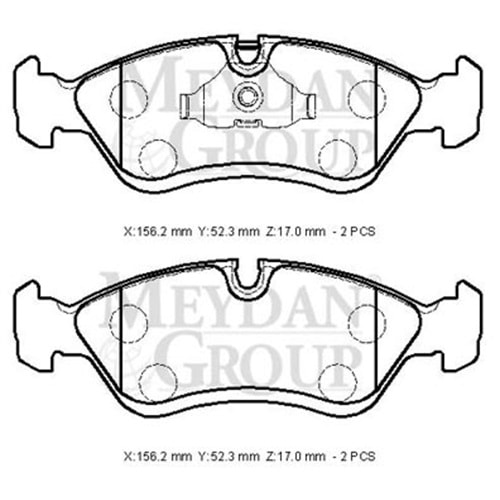 OPEL ASTRA- F- SD/HB- 95/98; ÖN FREN BALATASI (KABLOSUZ)(DİSK) (156,2X52,3X17) (BRAMAX)