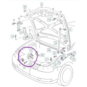 SEAT TOLEDO- 99/05; KAPUT DIŞ AÇMA MANDALI