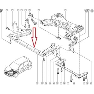 RENAULT MEGANE- 2- 03/09; RADYATÖR BAĞLANTI SACI (U TRAVERSİ)