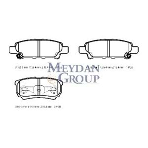 MITSUBISHI OUTLANDER- 04/07; ARKA FREN BALATASI 2,0/2,4 (DİSK)(105,9X32,5X15,4/85,5X35,5X15,4)DAIWA)