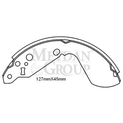 SUZUKI VITARA- 92/94; ARKA FREN PABUCU 5KAPI (127X45) (DAIWA)