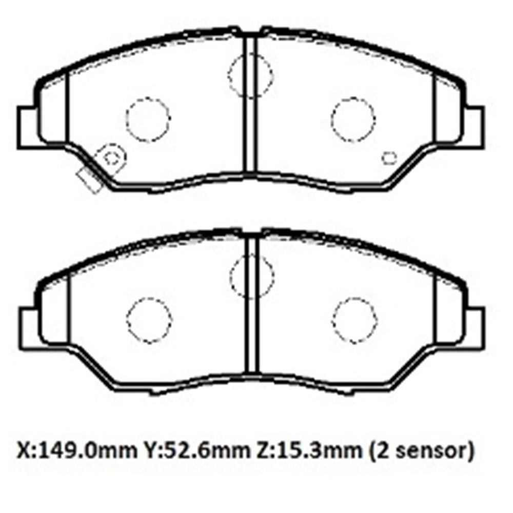 KIA SPORTAGE- 95/02; ÖN FREN BALATASI (DİSK)(149X52.6X15.3)(DAIWA)